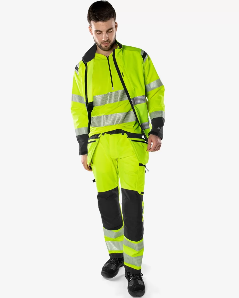 Fristads Työhousut | Housut<High Vis Green Rakentajan Stretch Housut Lk 2 2644 GSTP