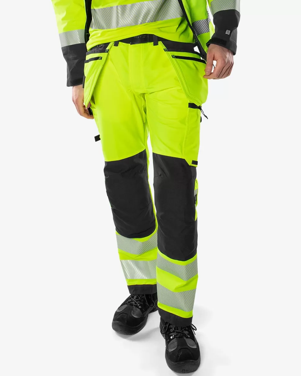 Fristads Työhousut | Housut<High Vis Green Rakentajan Stretch Housut Lk 2 2644 GSTP
