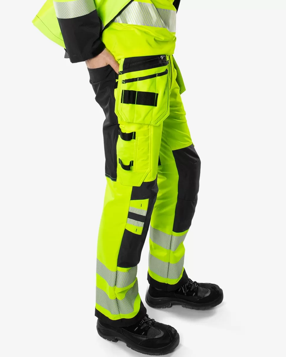 Fristads Työhousut | Housut<High Vis Green Rakentajan Stretch Housut Lk 2 2644 GSTP