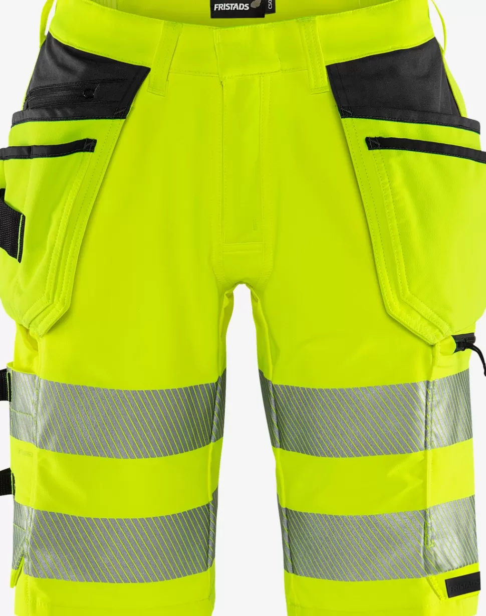Fristads Työshortsit | Shortsit<High Vis Green Rakentajan Stretch Shortsit Lk 2 2646 GSTP