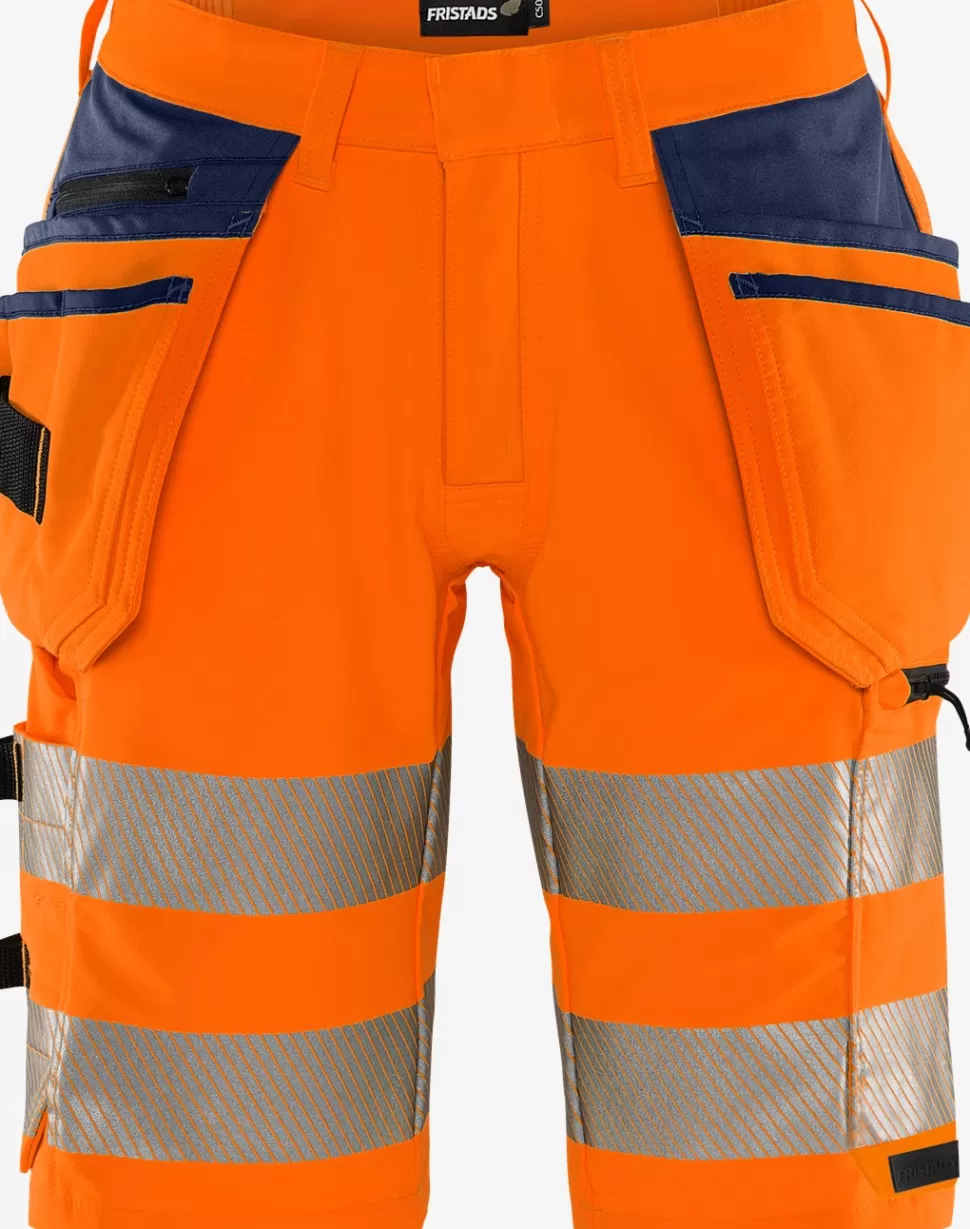 Fristads Työshortsit | Shortsit<High Vis Green Rakentajan Stretch Shortsit Lk 2 2646 GSTP