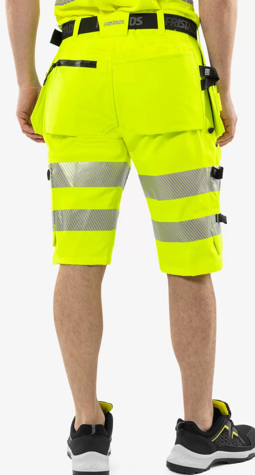 Fristads Työshortsit | Shortsit<High Vis Green Rakentajan Stretch Shortsit Lk 2 2646 GSTP