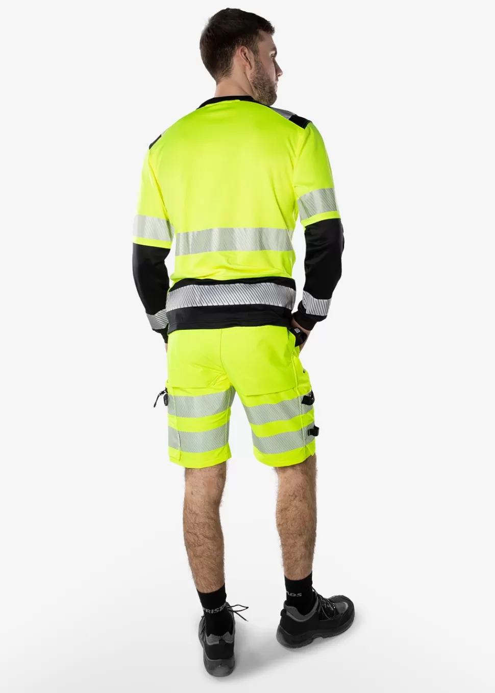 Fristads Työshortsit | Shortsit<High Vis Green Stretch Shortsit Lk 2 2648 GSTP