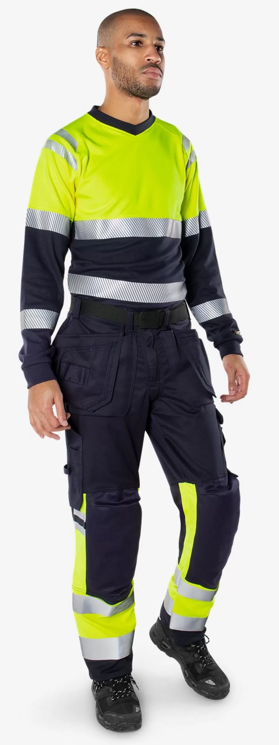 Fristads T-Paidat | T-Paidat<Palosuojattu Flamestat High Vis Pitkähihainen T-paita LK 1 7107 TFL